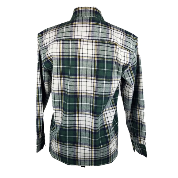 New Gap Kids Boys XL Green Plaid Button Down - Picture 4 of 6